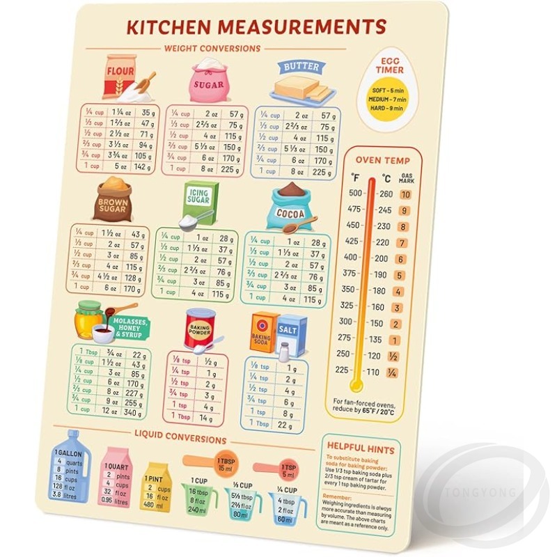 Kitchen Baking Conversion Chart - Grafico di conversione da cucina Magnete