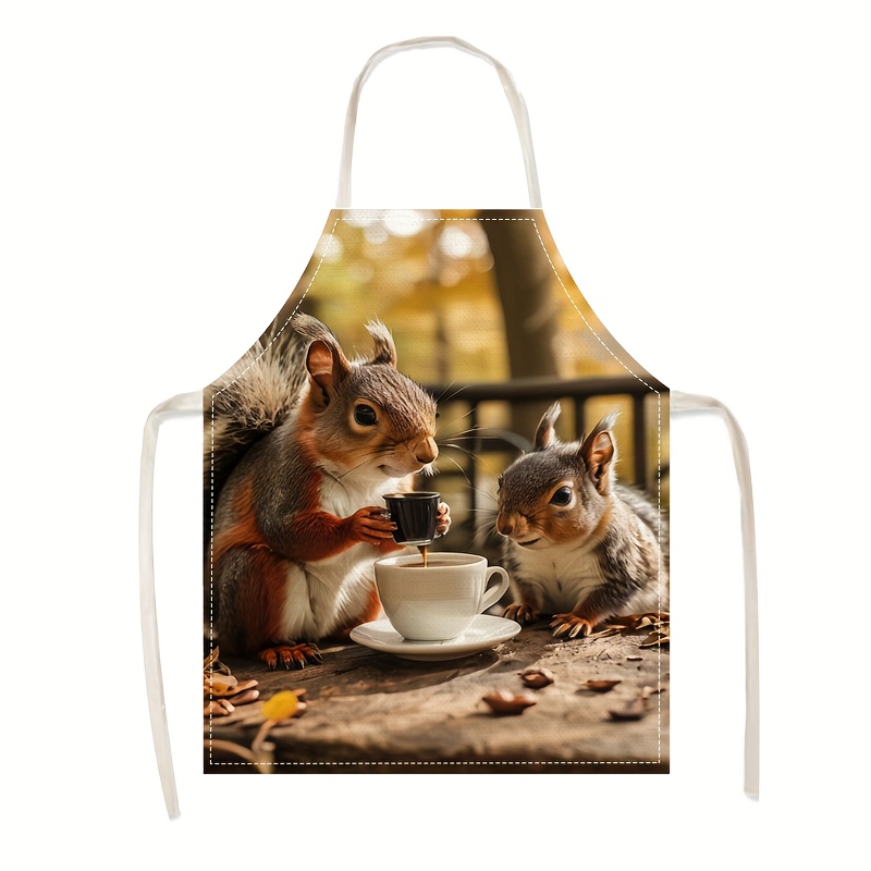 Kitchen Baking Ideas - Grembiule in Lino con Stampa Scena