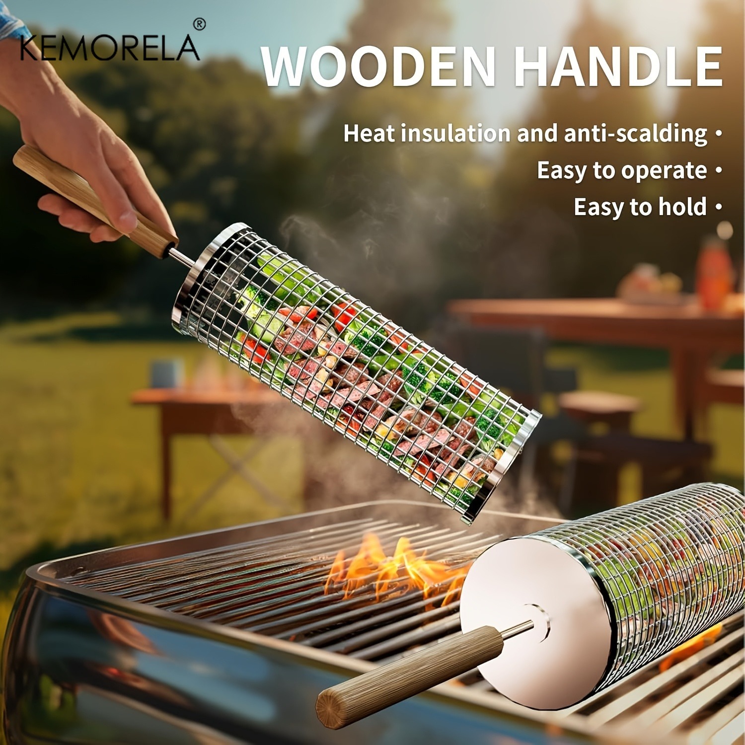 Kitchen Baking Tray Rack - Set di Cestelli Rotondi per Barbecue,