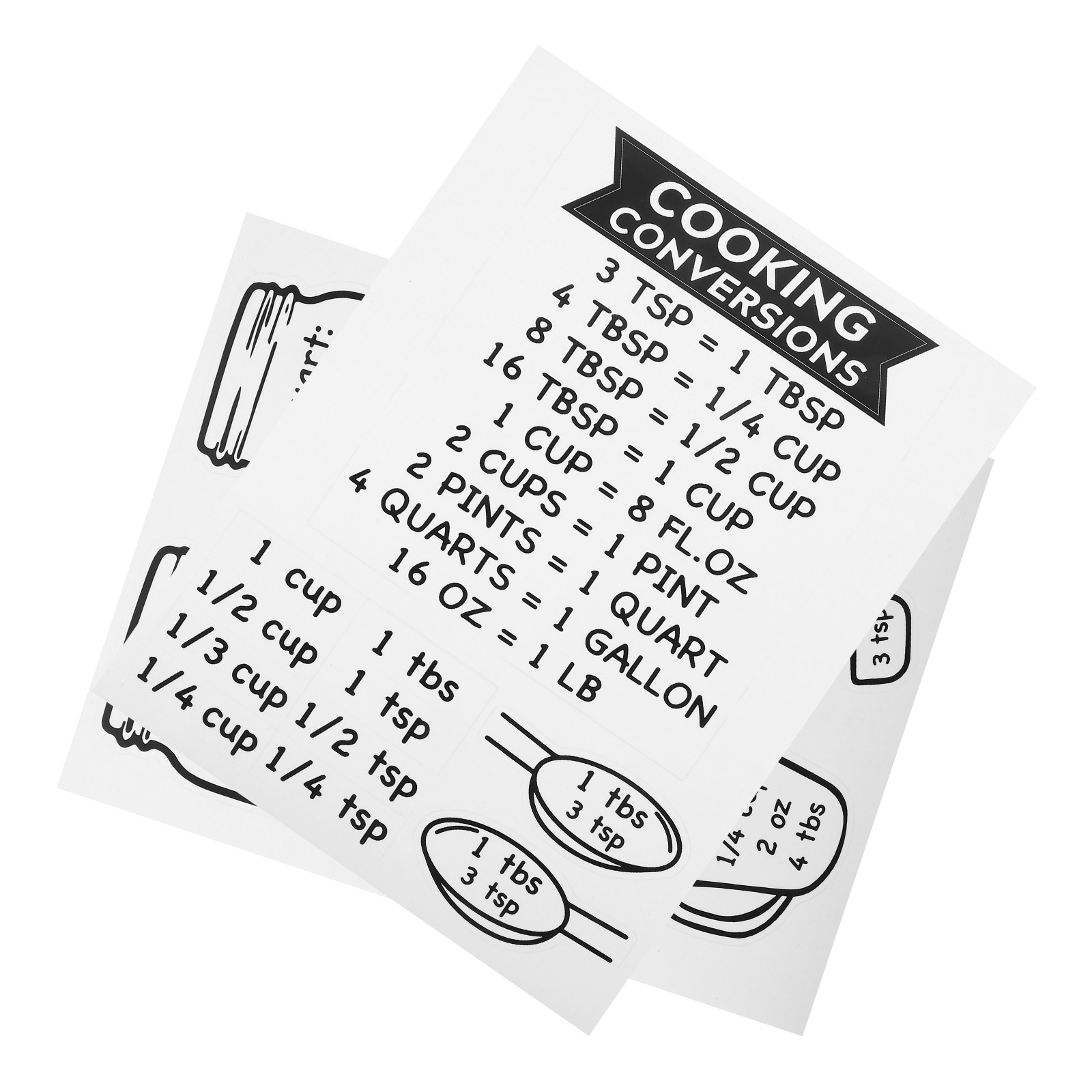 2 Pezzi Adesivo Guida Misurazi - Kitchen Baking Conversion Chart recensione e prezzo
