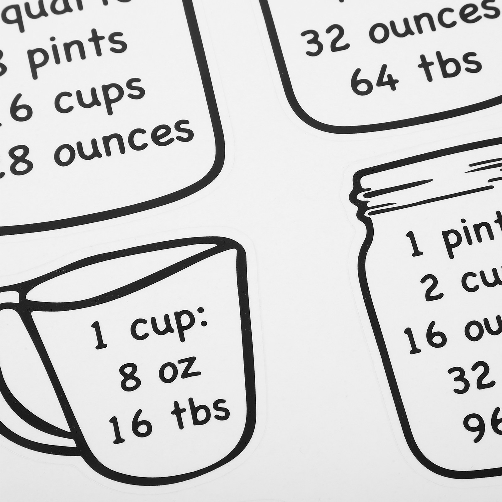 2 Pezzi Adesivo Guida Misurazi - Kitchen Baking Conversion Chart recensione e prezzo