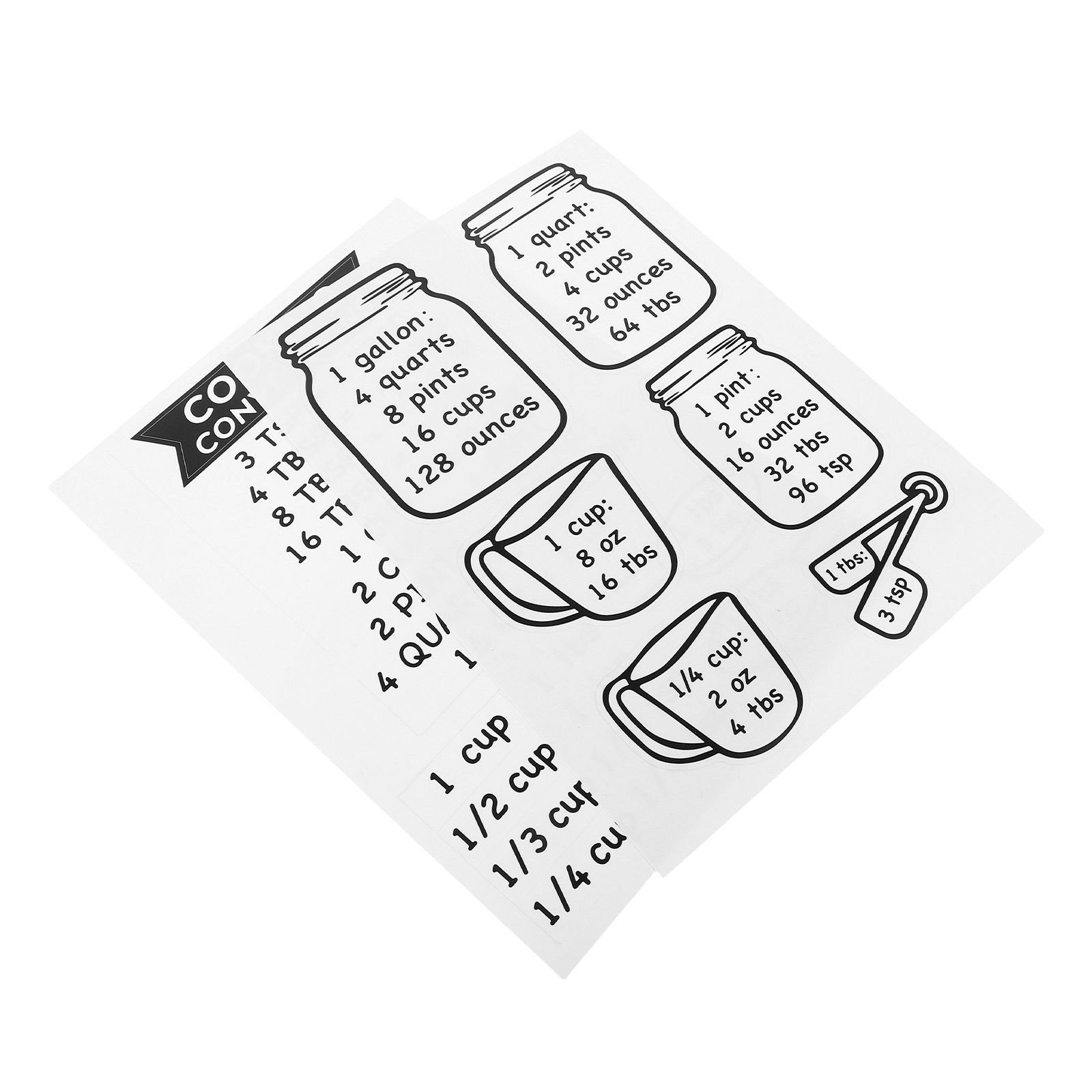 2 Pezzi Adesivo Guida Misurazi - Kitchen Baking Conversion Chart recensione e prezzo