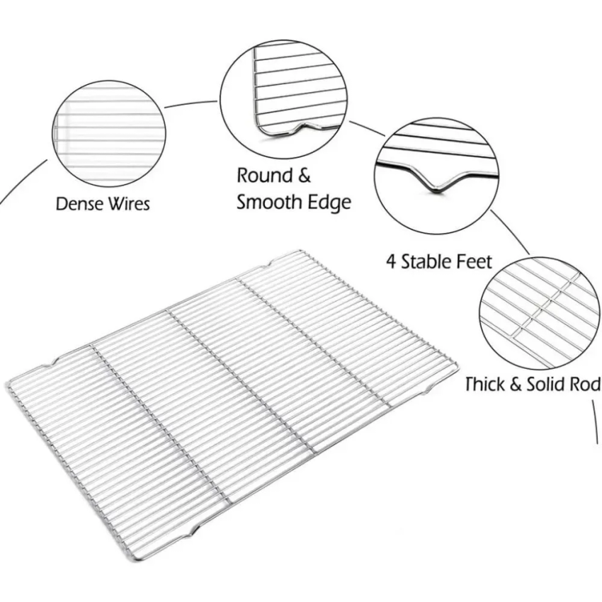 Set di Teglie da Forno in Acci - Kitchen Baking Tray Rack recensione e prezzo