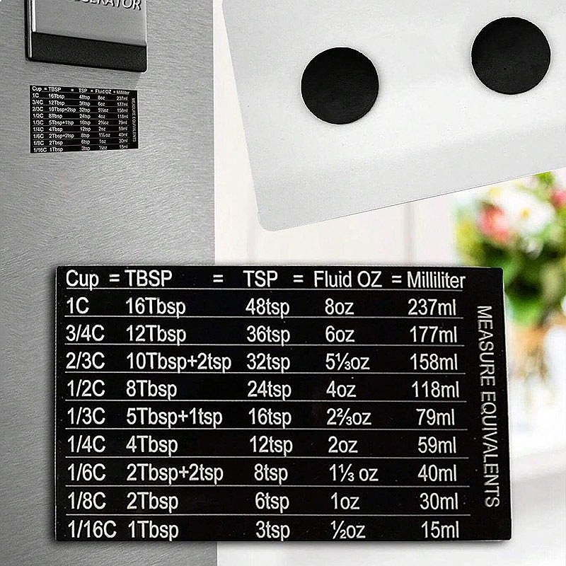 Set di Accessori da Cucina con - Kitchen Baking Conversion Chart recensione e prezzo