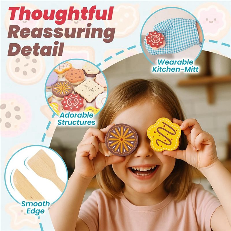 WOWFU-Set di biscotti in legno - Baking Kitchen Kids recensione e prezzo