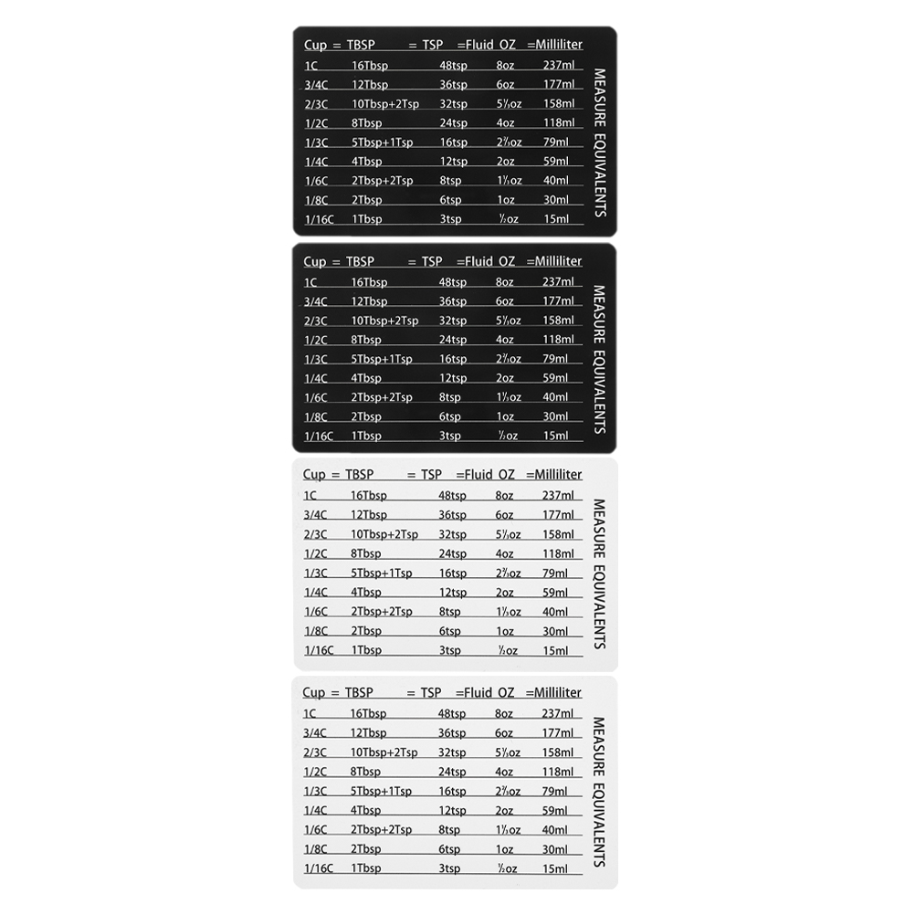 4 pezzi misurino cucchiaio acc - Kitchen Baking Conversion Chart recensione e prezzo