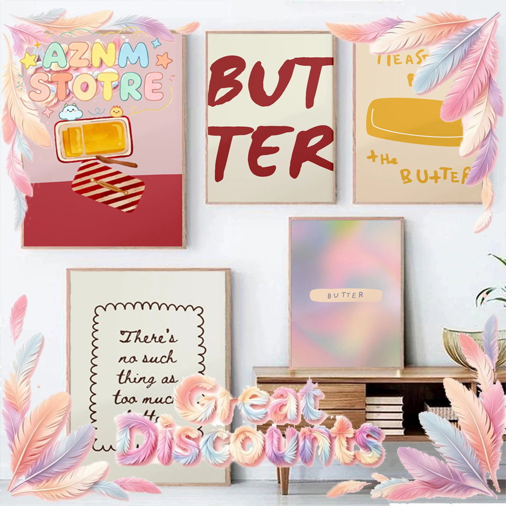 1 pezzo Poster Burro Minimalis - Kitchen Baking Decor recensione e prezzo