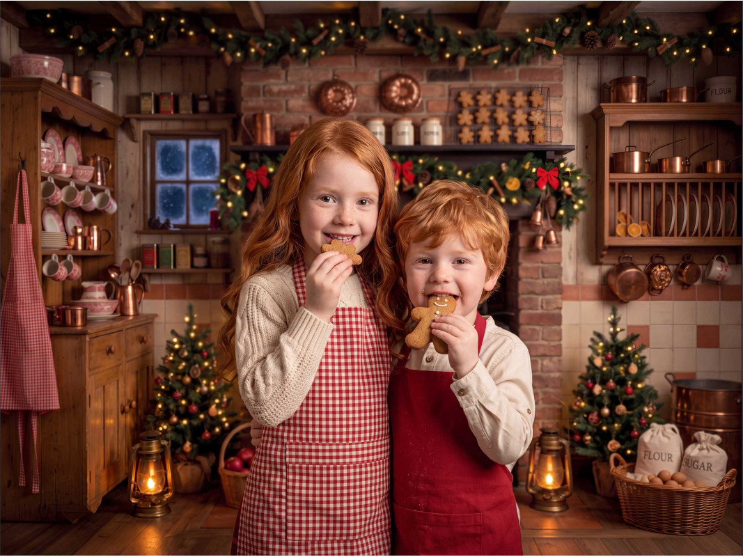 Sfondo natalizio per cucina, p - Baking Kitchen Kids recensione e prezzo